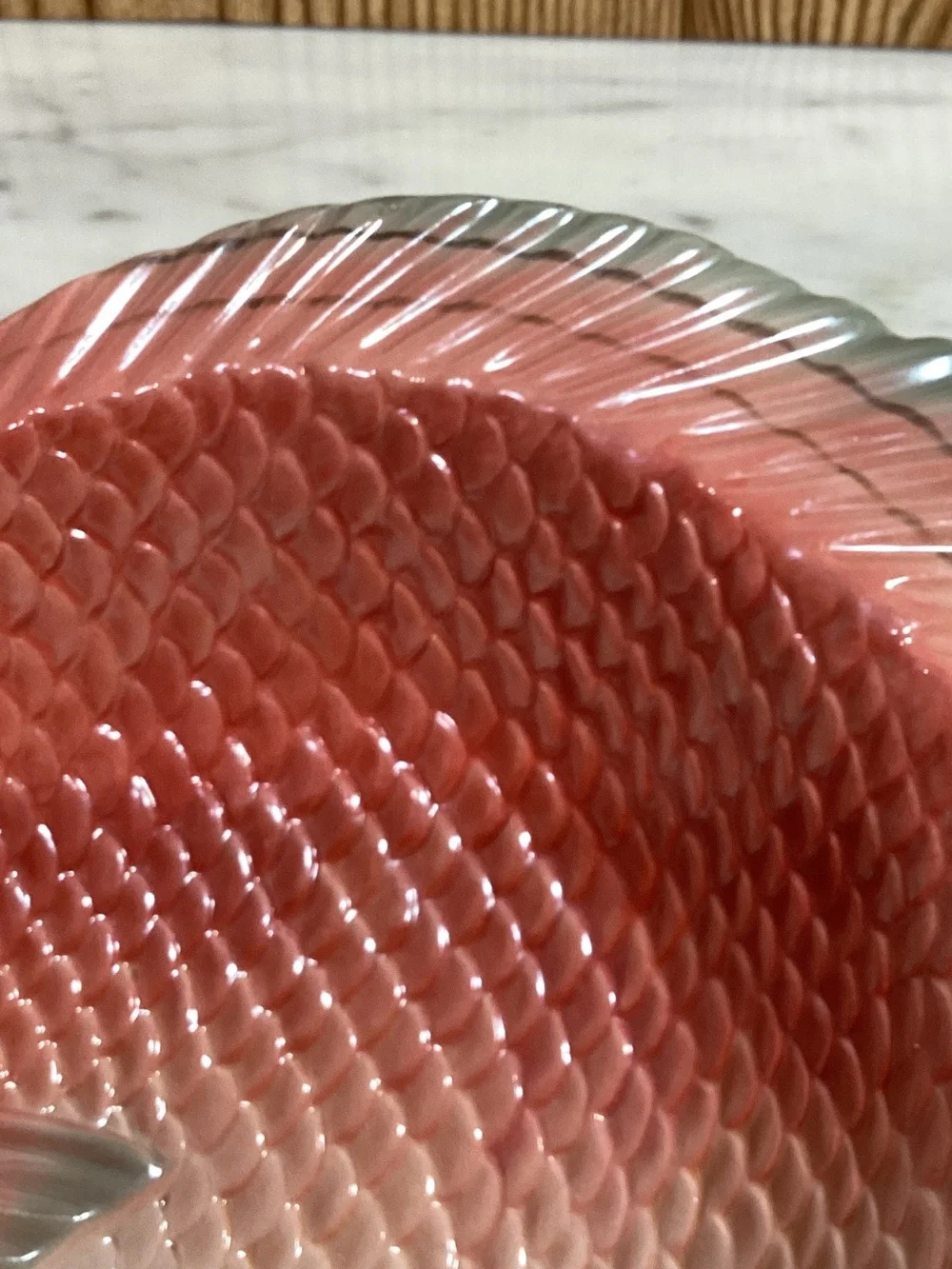 Fitz & Floyd Pink Fish-Shaped Ceramic Bowl - Decorative  Fish Dish